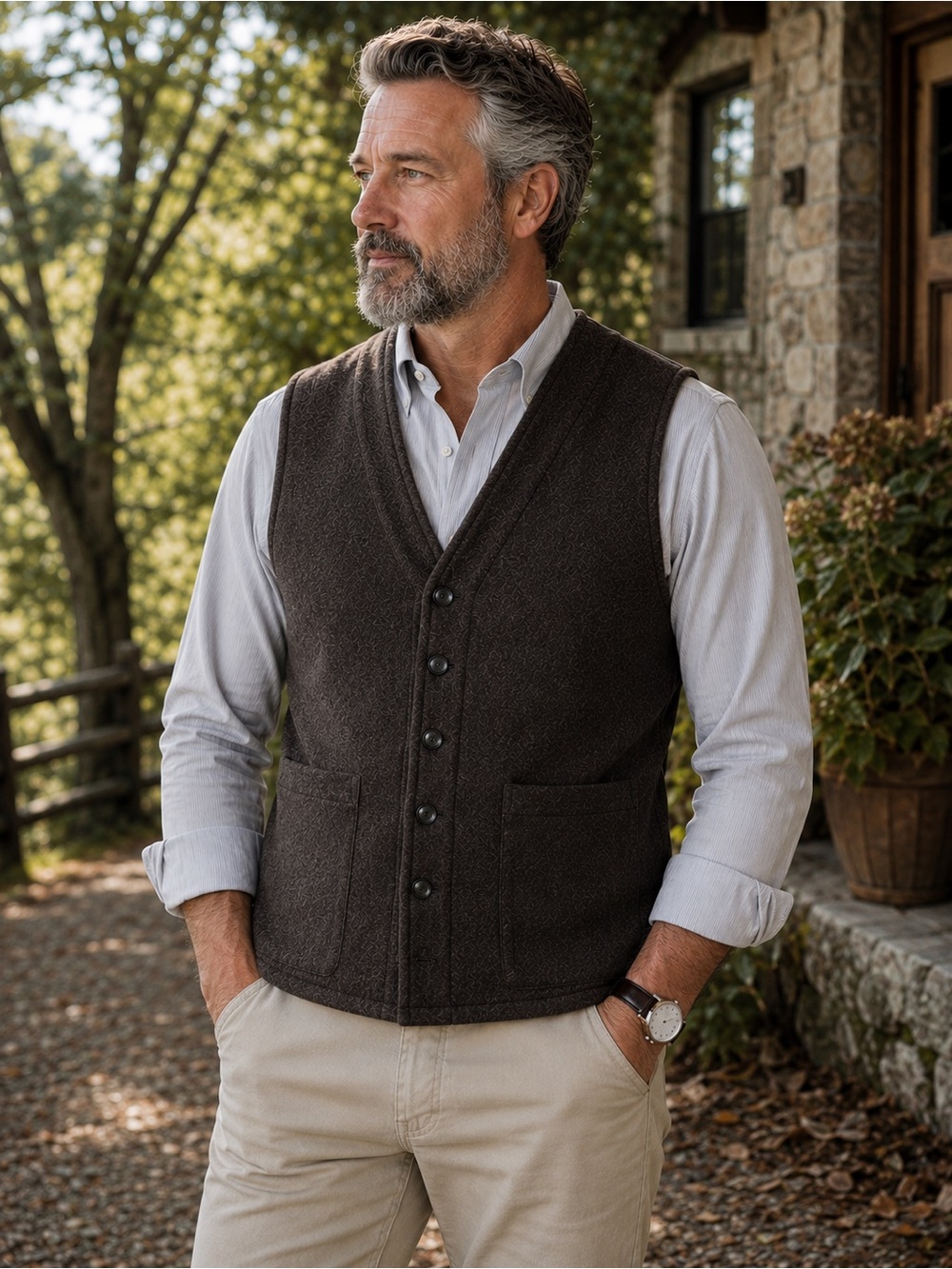 Filson Men’s Mackinaw Wool Vest Brown